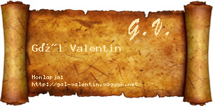 Gál Valentin névjegykártya
